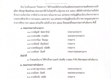 คำสั่งที่ 127/2566 แต่งคณะกรรมการจัดกิจกรรม วันเฉลิมพระชนมพรรษา พระบรมราชินี 2566