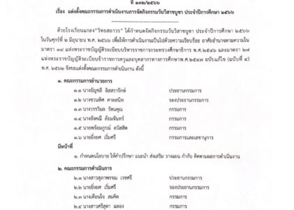 คำสั่งที่ 132/2566 แต่งตั้งคณะกรรมการดำเนินการ กิจกรรมวันวิสาขบูชา